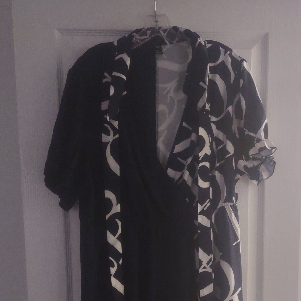 Elegant Black and White Women's Dress